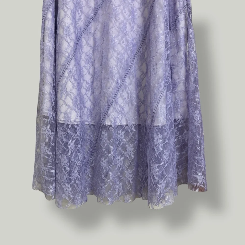 Sandro Skirt Women Size 3 Medium Midi Highwaisted Lace Preppy A-line High-rise - Picture 4 of 14